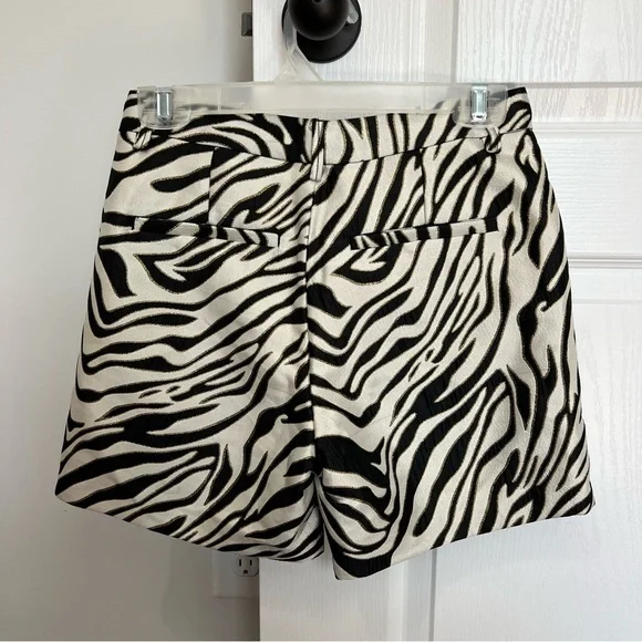 Lilly Pulitzer Metallic Gretchen High Rise Zebra Jacquard Animal Print Shorts